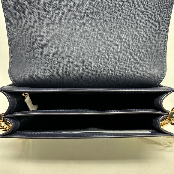 Tory Burch Leather Emerson Shoulder Bag, OS - Navy - Picture 9 of 13